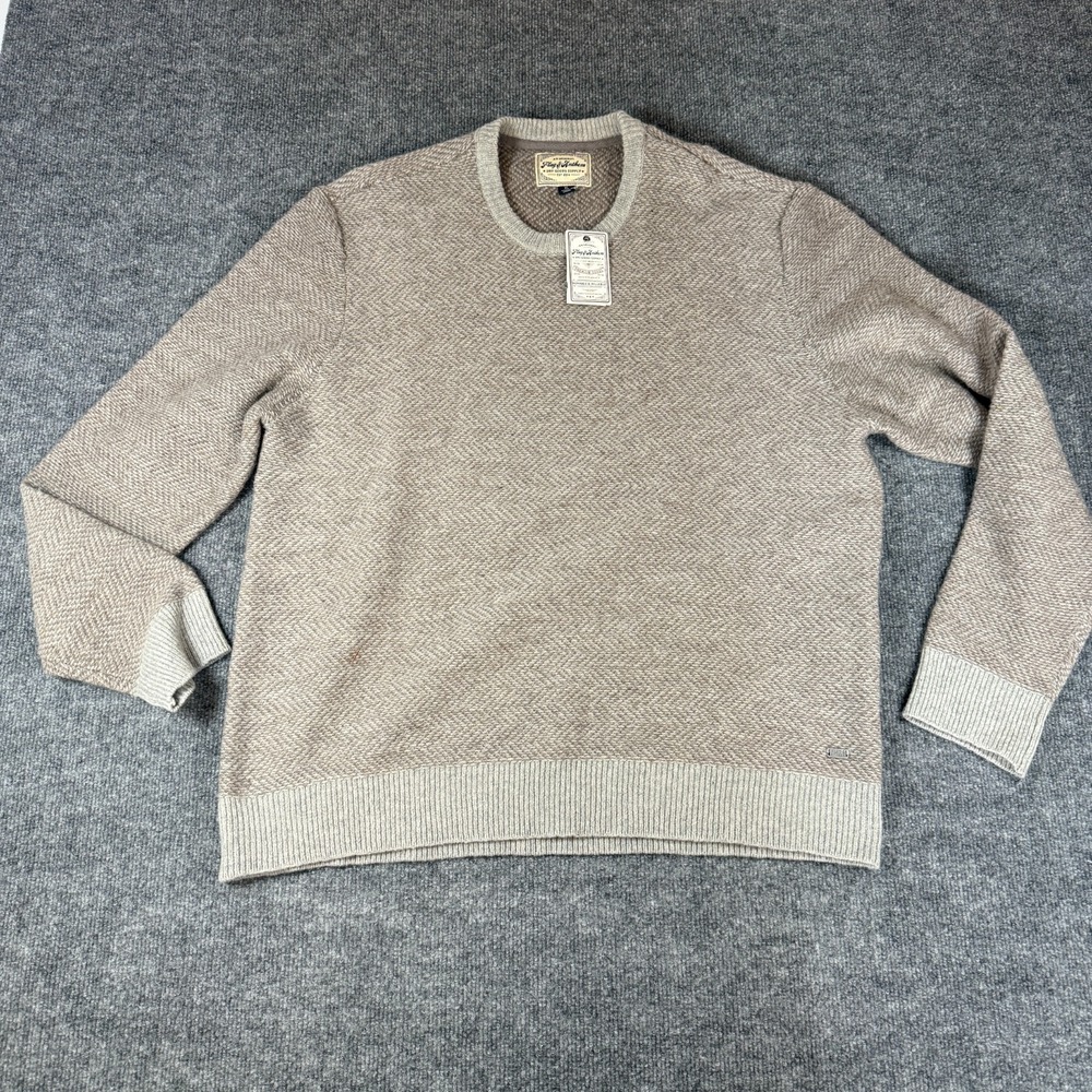 Mens XL Flag and Anthem Heavy Knit Sweater. 100% WOOL New with Tags. MSRP $79